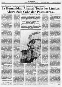 La humanidad alcanzó todos lo límites, ahora sólo cabe dar pasos atrás --  [artículo] F. V. D.