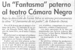 Un "Fantasma" paterno al teatro Cámara Negra