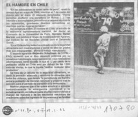 El Hambre en Chile  [artículo].