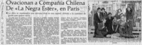 Ovacionan a compañía chilena de "La negra Ester", en París