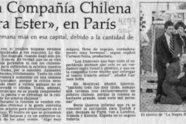 Ovacionan a compañía chilena de "La negra Ester", en París