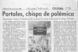 Portales, chispa de polémica  [artículo] Rodolfo Gambetti.