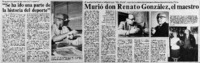 Murió don Renato González, el maestro