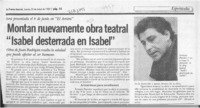 Montan nuevamente obra teatral "Isabel desterrada en Isabel"  [artículo].
