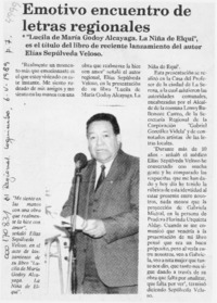 Emotivo encuentro de letras regionales  [artículo].