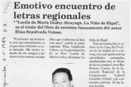 Emotivo encuentro de letras regionales  [artículo].