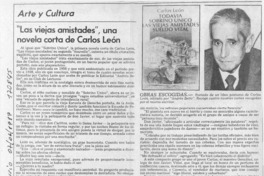 "Las viejas amistades", una novela corta de Carlos León  [artículo] Bernardo Soria.