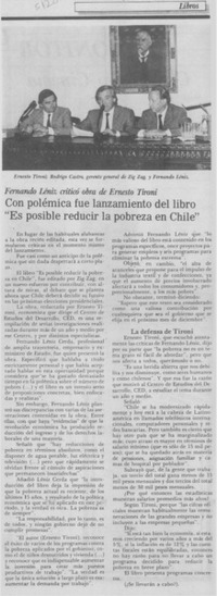 Con polémica fue lanzamiento del libro "Es posible reducir la pobreza en Chile"