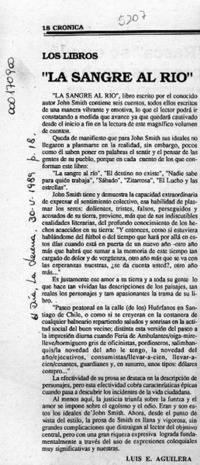 "La sangre al río"  [artículo] Luis E. Aguilera.