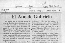 El año de Gabriela  [artículo] Waldemar Cortés Carabantes.