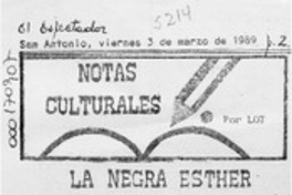 La Negra Ester  [artículo] Lot.