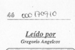 El demonio en las páginas  [artículo] Gregorio Angelcos.