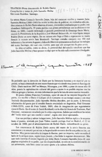 Teatros, prosa desconocida de Rubén Darío  [artículo] Luis Merino Reyes.