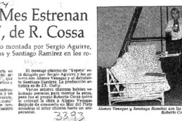 Próximo mes estrenan "Yepeto", de R. Cossa  [artículo].