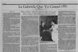 La Gabriela que yo conocí (III)