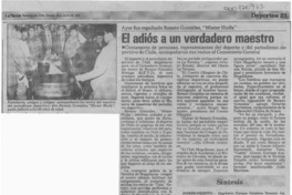 El Adiós a un verdadero maestro  [artículo].