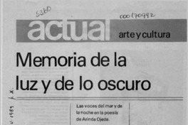 Memoria de la luz y de lo oscuro  [artículo] María Nieves Alonso.