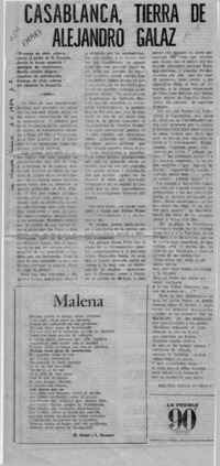 Casablanca, tierra de Alejandro Galaz  [artículo] Héctor Leiva Oyarzún.