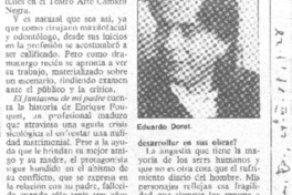 Eduardo Dorat, "No escribir es un fracaso inminente"