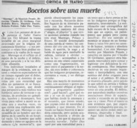 Bocetos sobre una muerte  [artículo] Luisa Ulibarri.