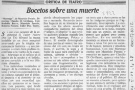 Bocetos sobre una muerte  [artículo] Luisa Ulibarri.