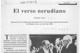 El verso nerudiano  [artículo] Enrique Araya.