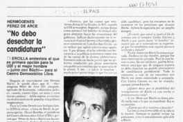 "No debo desechar la candidatura"  [artículo] José Miguel Armendáriz.