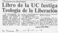 Libro de la UC fustiga Teología de la Liberación  [artículo].