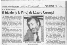 El triunfo (a lo pirro) de Lázaro Carvajal