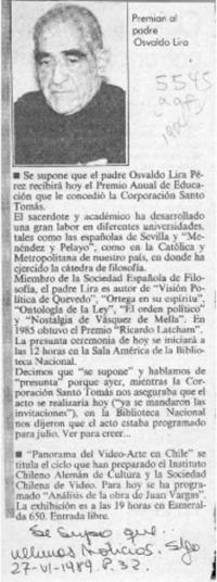 Se supo que --  [artículo].