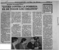 "Lucha contra la pobreza es de todos los chilenos"  [artículo].