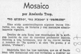 Mosaico  [artículo] Abelardo Troy.