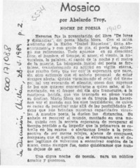 Mosaico  [artículo] Abelardo Troy.