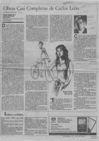 Obras casi completas de Carlos León  [artículo] Ignacio Valente.