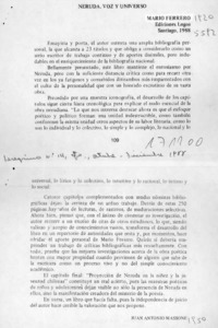 Neruda, voz y universo  [artículo] Juan Antonio Massone.