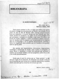 El deseo postrero  [artículo] Miguel Angel Godoy.