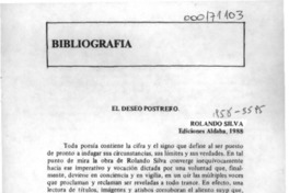 El deseo postrero  [artículo] Miguel Angel Godoy.