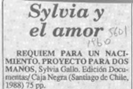 Sylvia y el amor  [artículo] E. Díaz.