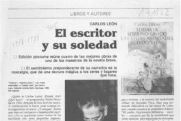El escritor y su soledad  [artículo] Darío Oses.