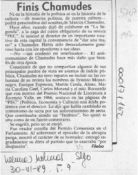 Finis Chamudes  [artículo] Filebo.