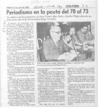 Periodismo en la pauta del 70 al 73