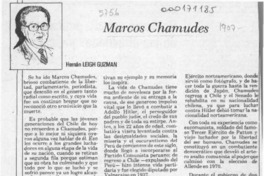 Marcos Chamudes  [artículo] Hernán Leigh Guzmán.