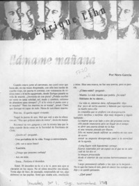 Enrique Lihn llámame mañana  [artículo] Nora García.