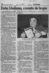Doña Umiliana, cronista de brujos  [artículo] Rodolfo Gambetti.