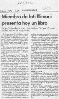 Miembro de Inti Illimani presenta hoy un libro  [artículo].