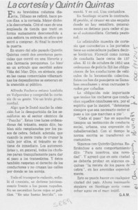 La cortesía y Quintín Quintas  [artículo] G. A. M.