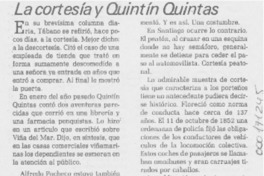 La cortesía y Quintín Quintas  [artículo] G. A. M.