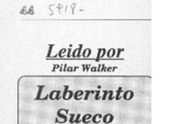 Laberinto sueco  [artículo] Pilar Walker.