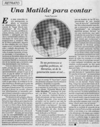 Una Matilde para contar