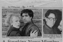 A. Sieveking, nuevo miembro de número del Instituo de Chile